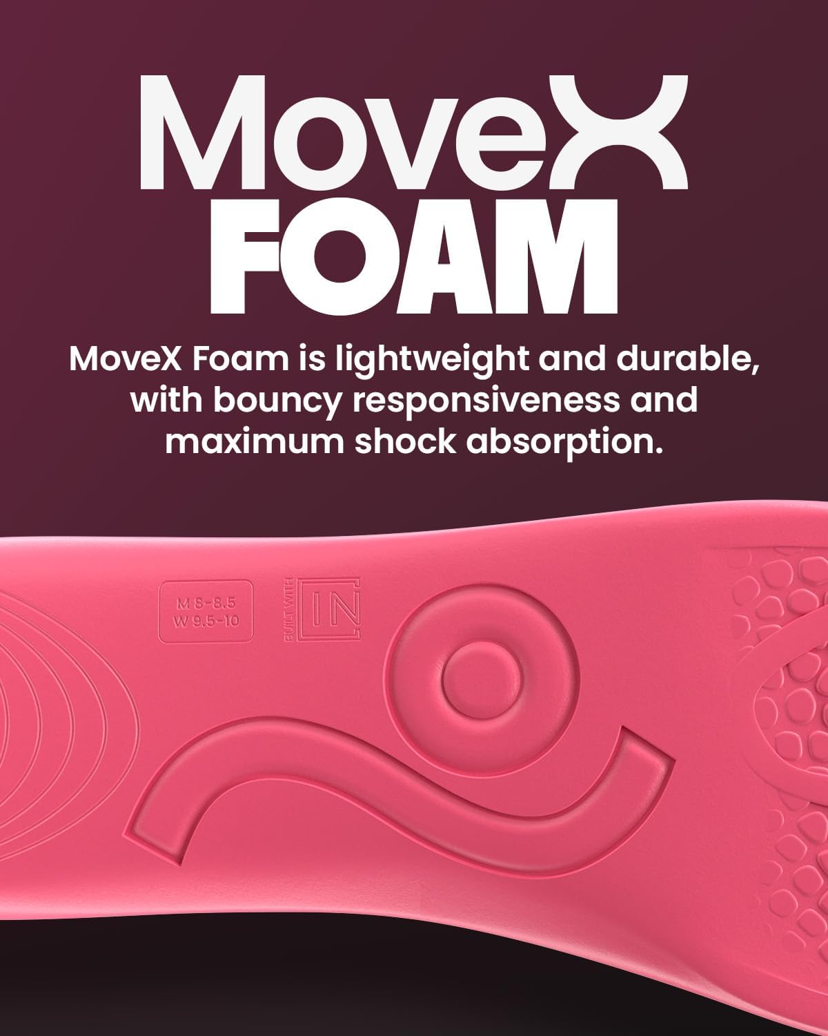 MOVE Baseline - All-Purpose Insoles - Sock Liner - Ultra Thin Shock Absorption - Maximum Freedom of Movement and Energy Return for Cleats, Shoes, Running, Basketball, Baseball (M15-15.5/WM16.5-17)