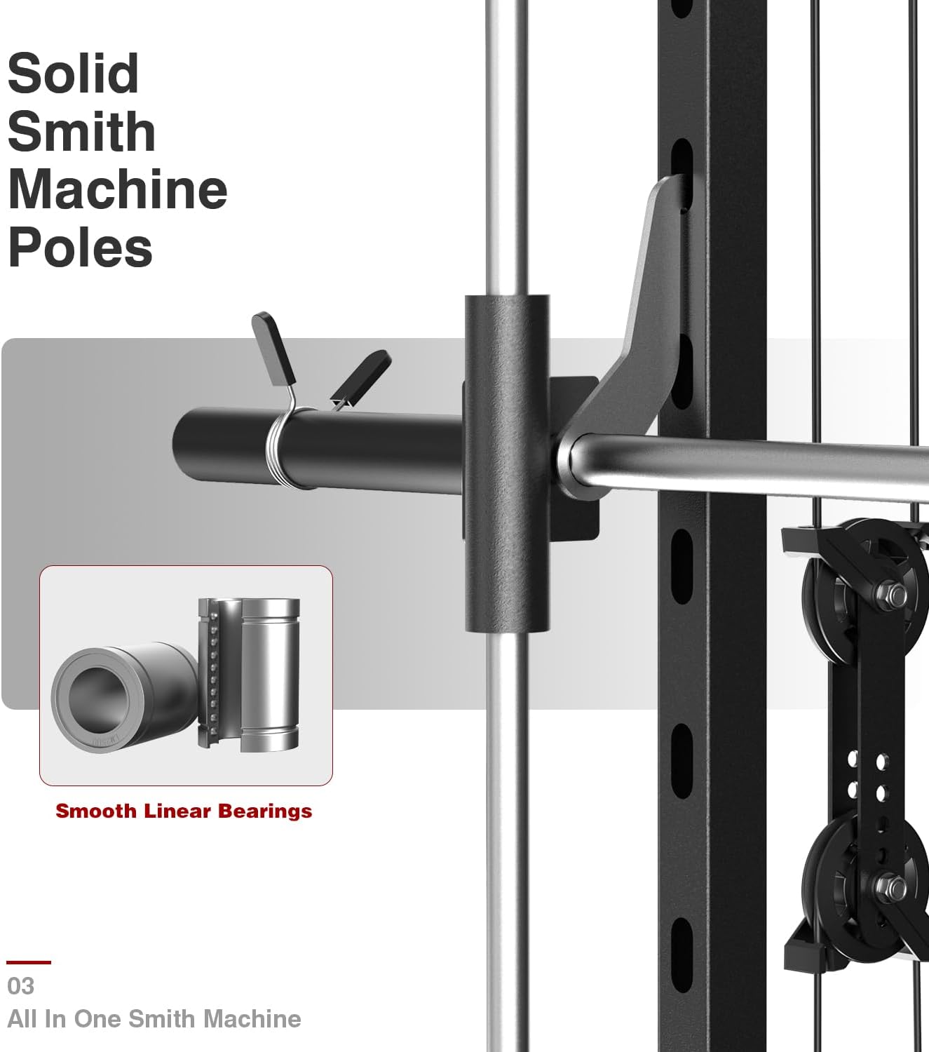 DONOW Smith Machine with Weight Stacks Power Cage Squat Rack Dual Cable Crossover Machine Home Gym Systems Station LAT Pull Down