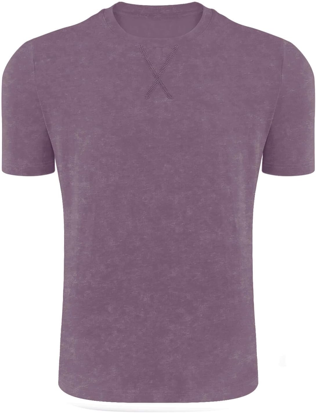 LOGEEYAR Men's Athletic Washed T-Shirts Basic Crew Neck Tees Tops Causal Distressed Cotton T Shirts for Men