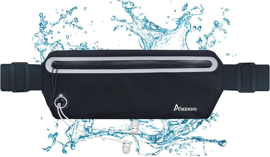 Slim Running Belt Fanny Pack Women Men,Runners Phone Holder Waist Bag,Run Pouch Waist Belt for Workout Jogging,Travel Money Belt Running Gear Accessories.