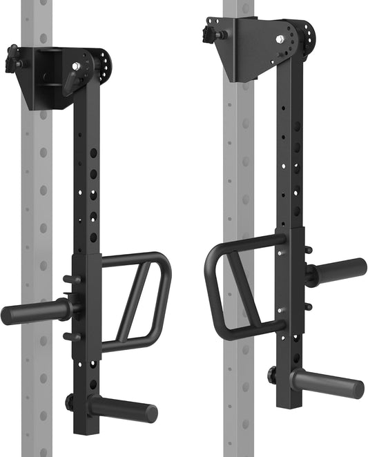 Adjustable Lever Arms, Power Rack Attachment for Full-Body Strength Training, Compatible with 2x2, 2x3, 3x3 Racks, Fits 1’’ & 2’’ Weight Plates, 350LB Capacity, Multi-Grip Handles, TK800