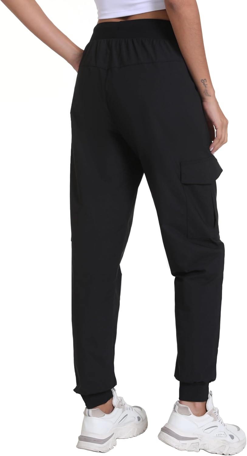 Women's Lightweight Cargo Pants with Pockets Stretchy Quick Dry Hiking Pants for Travel Casual Outdoor