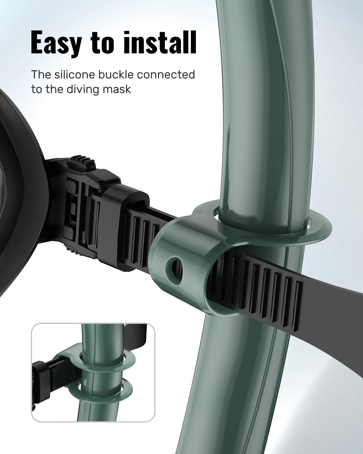 W WSTOO Adults Diving Snorkel Breathing Tube Silicone Flexible Foldable Snorkel Anti-Drop for Freediving Swim Training,Diving and Scuba Diving,Easy to Carry for Travel