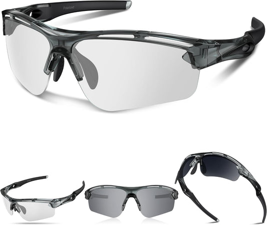 Polarized Sports Sunglasses for Men Women,UV400 Protection Sunglass for Running Cycling Fishing Hiking TR90