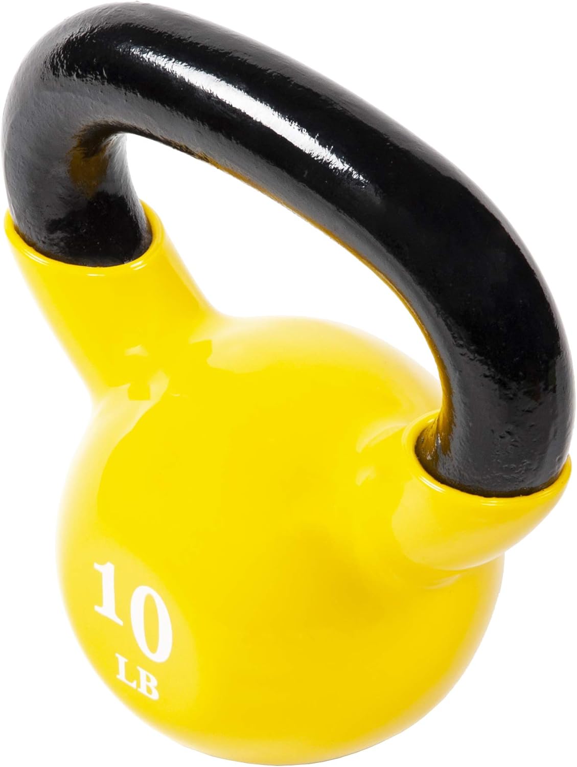 Signature Fitness All-Purpose Color Vinyl Coated Solid Cast Iron Kettlebell Weight