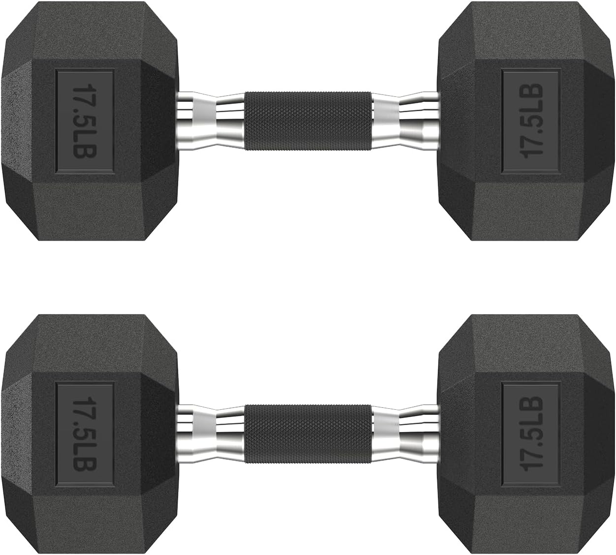 Hex Dumbbell Set 2.5-400 lb, Rubber Encased Exercise & Fitness Dumbbells, Weights Dumbbells Set of 2, Hand Weight for Strength Training