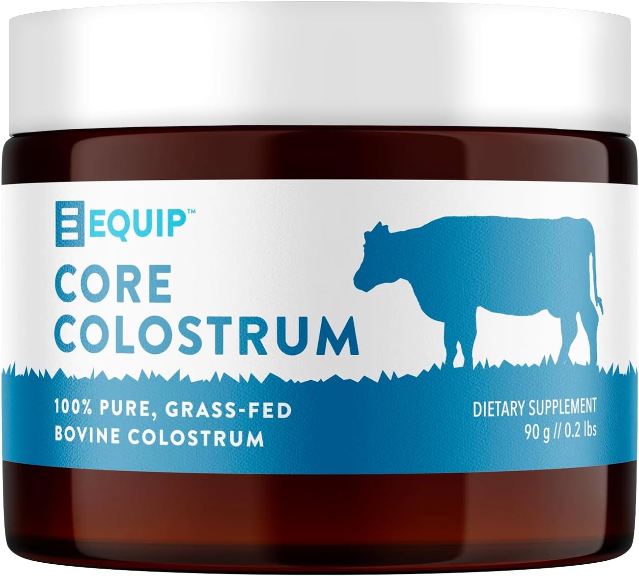 Equip Foods Core Bovine Colostrum Powder - 3,000mg Grass Fed Colostrum Supplement - Gut Health, Immunity, Recovery Lactoferrin Supplements - Keto Friendly Bovine Colostrum, 30 Servings, Unflavored