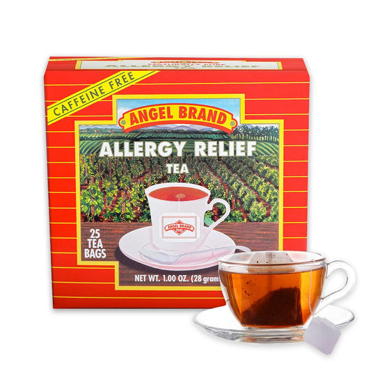 Angel Brand Allergy Relief Tea – Herbal Tea, 25 Tea Bags – Tea for Allergy Care, Cough Relief &