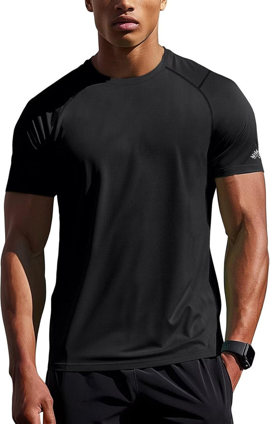 Zengjo Mens Athletic Shirts Short Sleeve Quick Dry Gym Workout Running Exercise T-Shirt Moisture Wikcing Sports Tee Top