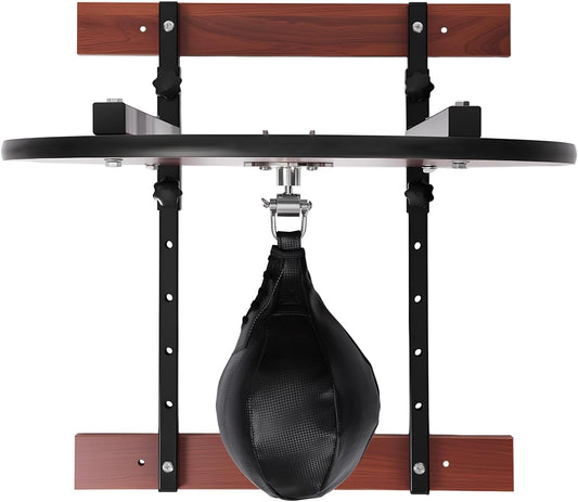 Speed Bag Platform Kit, Heavy Duty Boxing Training Equipment, 360° Swivel Wall Mount Punching Bag Practice Speedbag, Adjustable Height Boxing Speed Ball Full Kit for Home, Gym