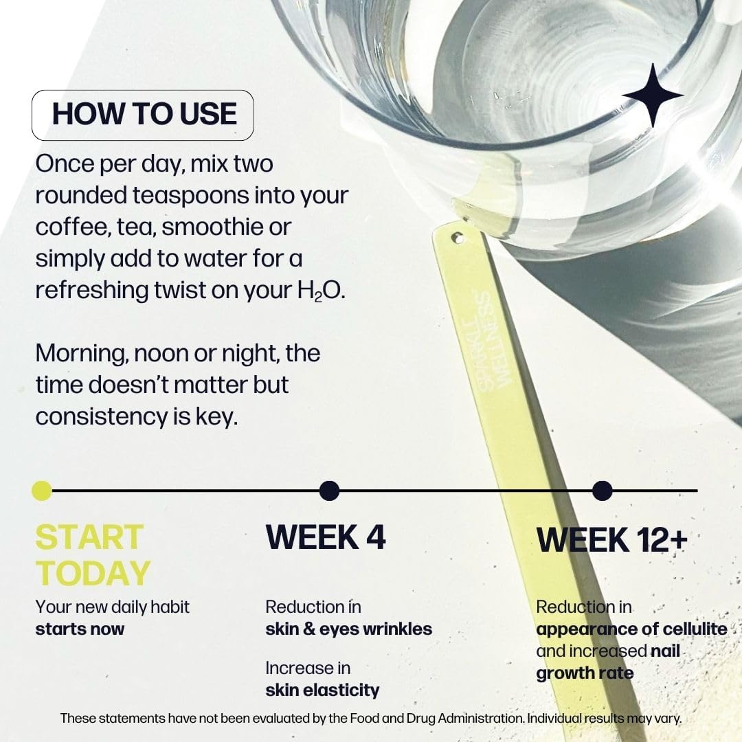 Sparkle Wellness Skin Boost Plus (Mixed Berry) [30-Serves] | Collagen Powder Supplement with VERISOL Bioactive Hydrolyzed Collagen Peptides, Vitamin C & Hyaluronic Acid to Improve Skin Elasticity