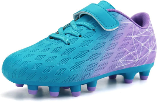 brooman Kids Firm Ground Soccer Cleats Boys Girls Athletic Outdoor Football Shoes