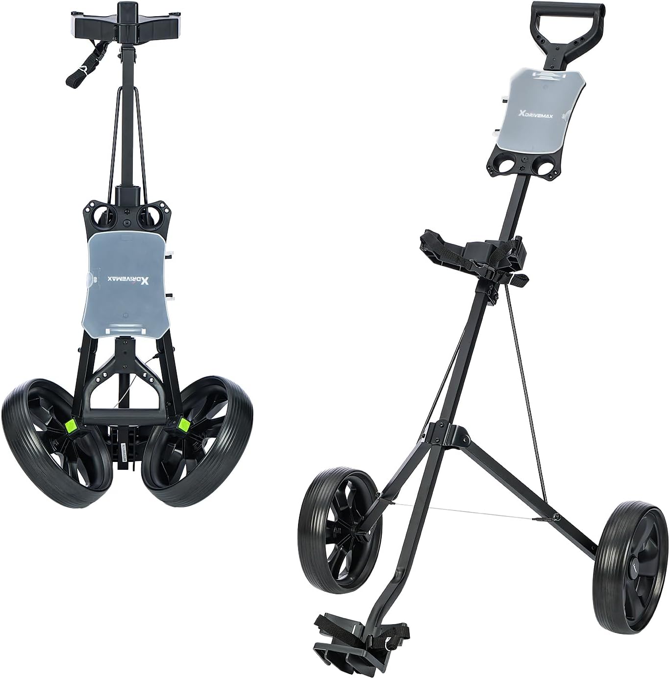 Golf Push Cart Series: 2-Wheel, 3-Wheel, 4-Wheel & 360° Swivel Front Wheel