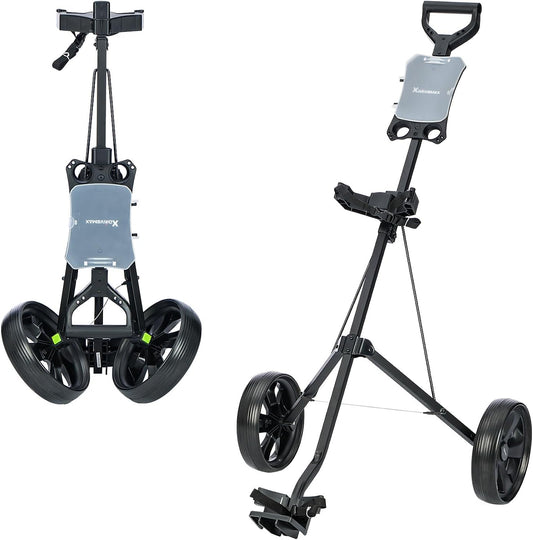 Golf Push Cart Series: 2-Wheel, 3-Wheel, 4-Wheel & 360° Swivel Front Wheel