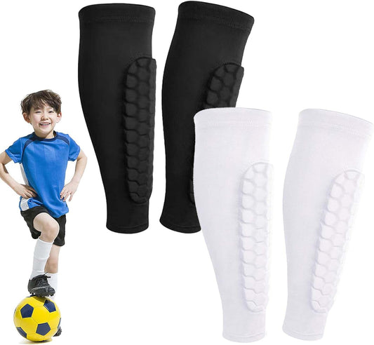 Shin Defender Shin Guards Kids 2 Pair, Shindefender Shin Guards Soccer, with Honeycomb Pads, for Soccer Kids Youth Adult