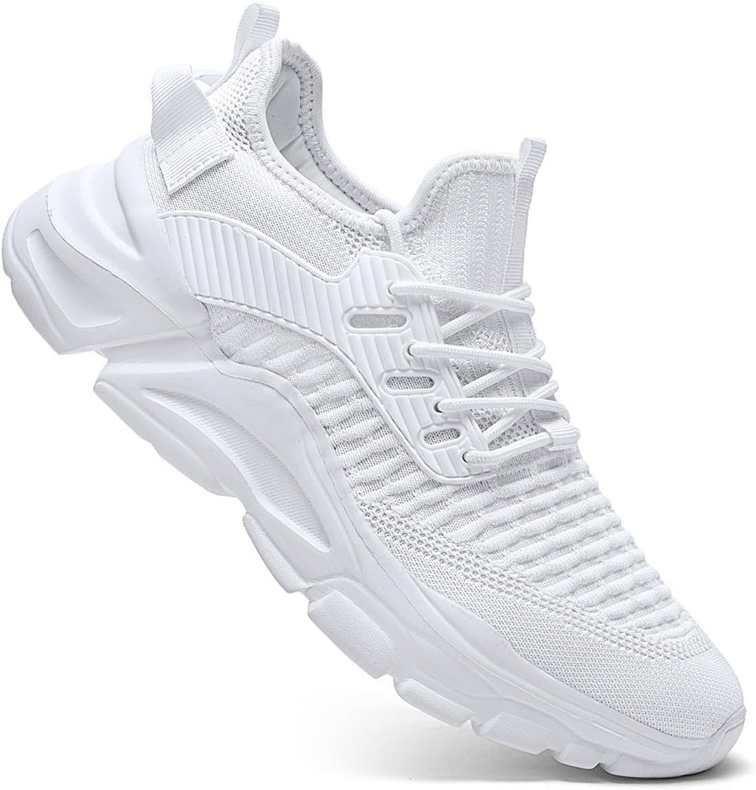 Men's Slip on Walking Shoes Tennis Running Sneakers Lightweight Breathable Casual Soft Sole Comfort Work Gym Trainers
