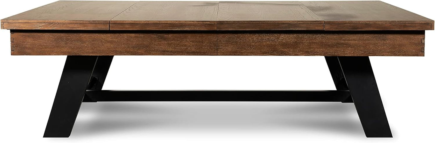 Nixon Billiards - Hunter Slate Billiard Pool Table(Metal Leg) - Brushed Walnut - 7 FT and 8 FT - White Glove Installation