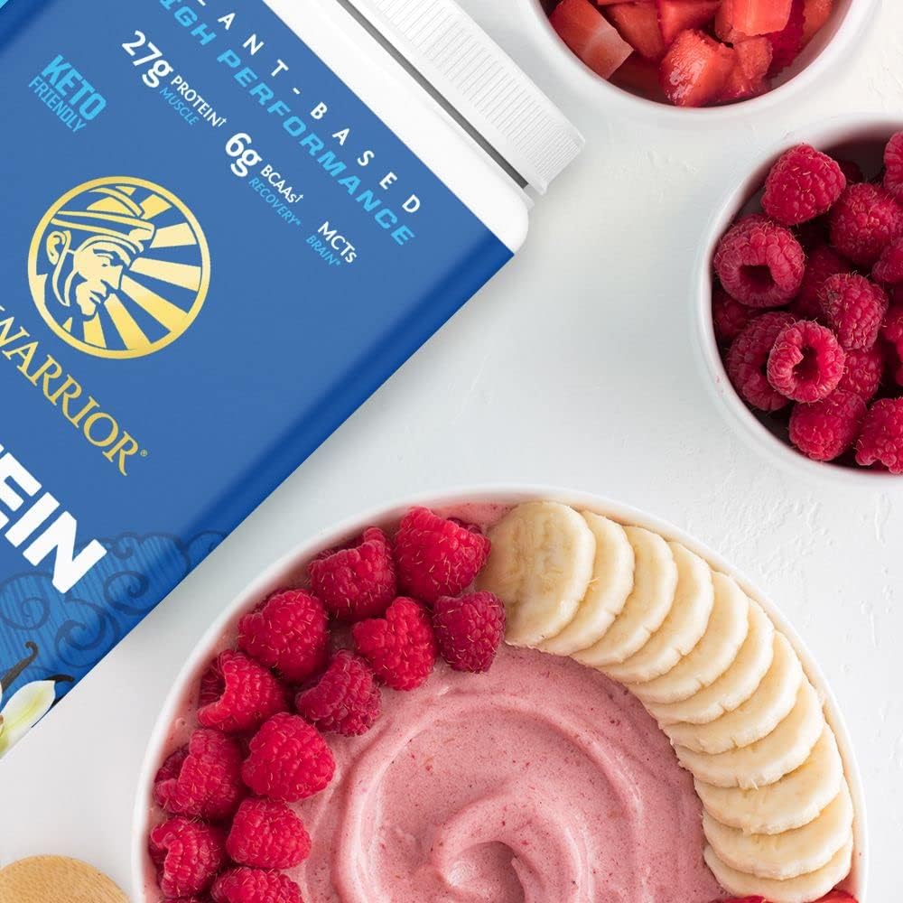 Organic Plant Based Protein Powder | Vegan Organic Protein Powder Vanilla Flavored with BCAA Amino Acids & Hemp Seed Pea Blend | Non-GMO Soy Dairy Filler & Gluten Free (Vanilla, 17 Servings)