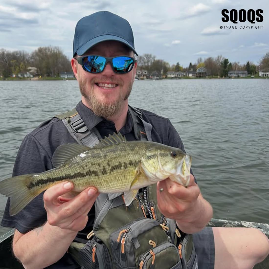 Polarized Sports Sunglasses Men UV400 Protection Lightweight Wrap Around Goggles for Cycling Fishing Driving Running