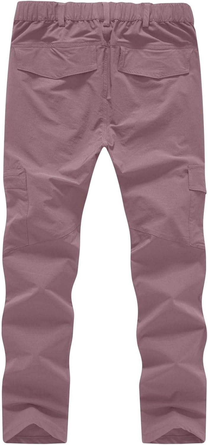 YSENTO Women's Hiking Pants Lightweight Stretch Quick Drying UPF 50 Camping Travel Work Cargo Pants 6 Pockets
