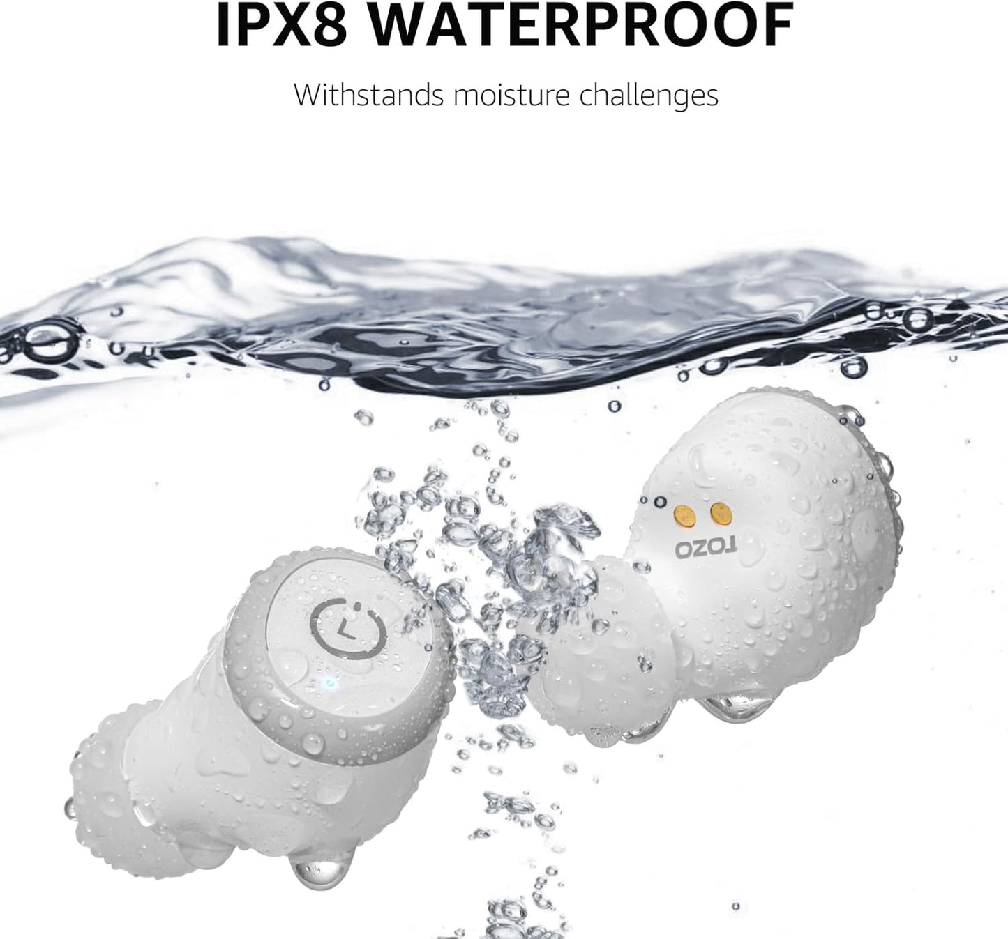 TOZO T10 Wireless Earbuds Bluetooth 5.3 Headphones, App Customize EQ, Ergonomic Design, 55H Playtime, Wireless Charging Case, IPX8 Waterproof Sound in-Ear Headset, 2025 New Version