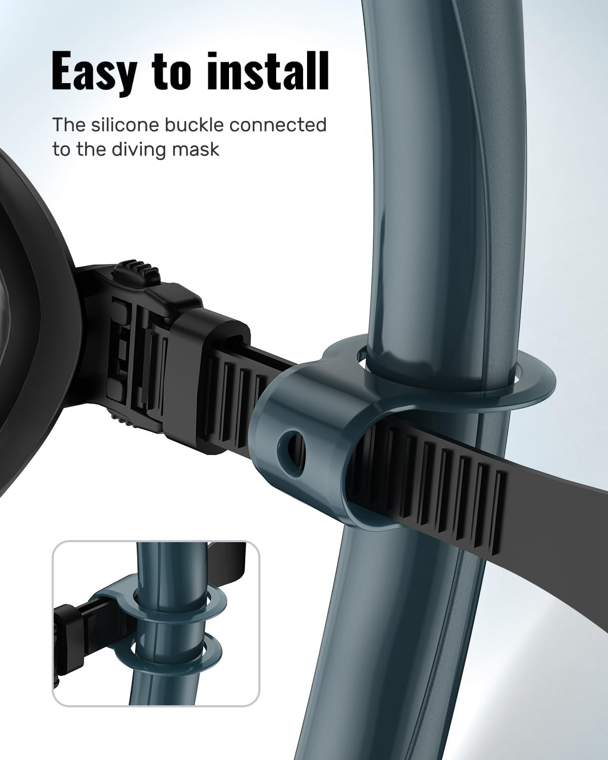 W WSTOO Adults Diving Snorkel Breathing Tube Silicone Flexible Foldable Snorkel Anti-Drop for Freediving Swim Training,Diving and Scuba Diving,Easy to Carry for Travel