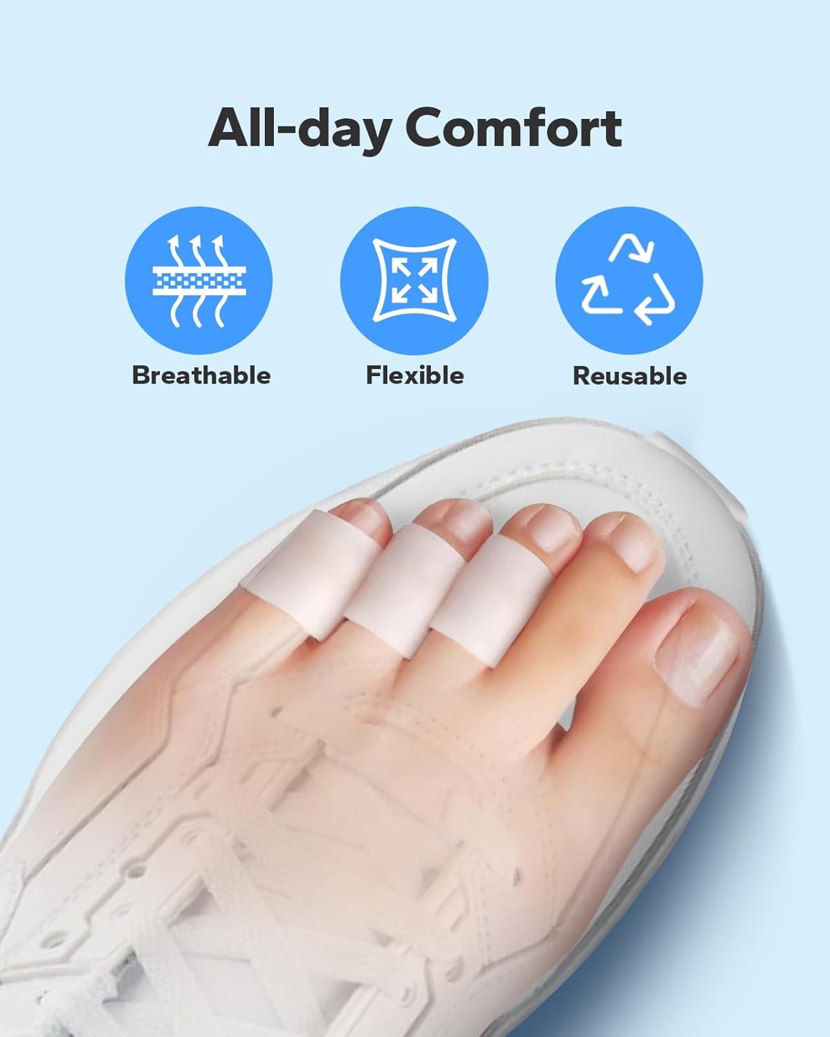 Silicone Toe Sleeves (24 Count), Pain Relief Pinky Toe Protector, Corn Protectors for Toes, Corn Pads for Pinky Toe, Gel Toe Protector for Bunion Blisters, Corns, Hammer Toes, Toenails Loss
