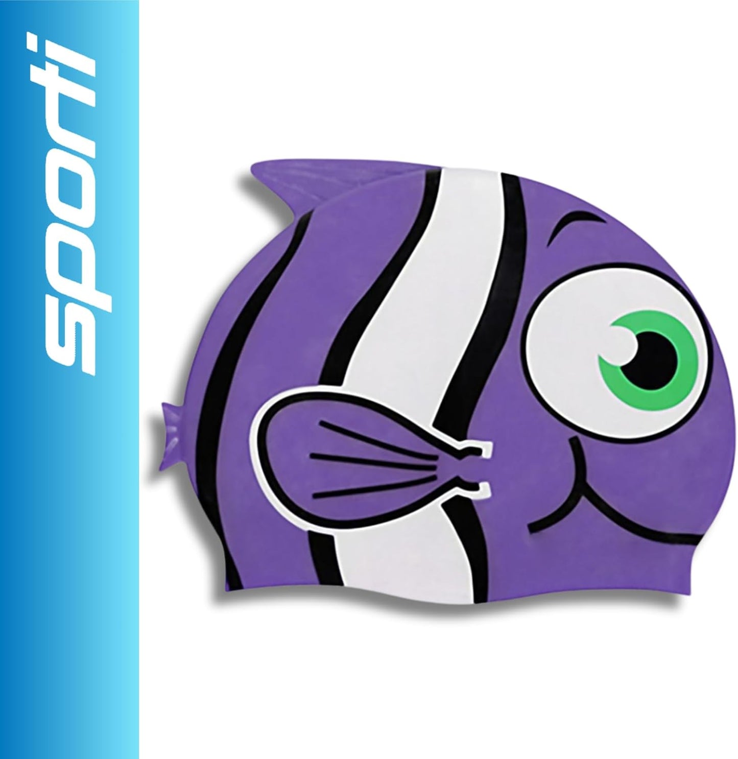 Sporti Silicone Swim Cap for Kids, Unisex Youth Swimming Cap, Protection Bathing Caps for Your Children, Aged 2-10