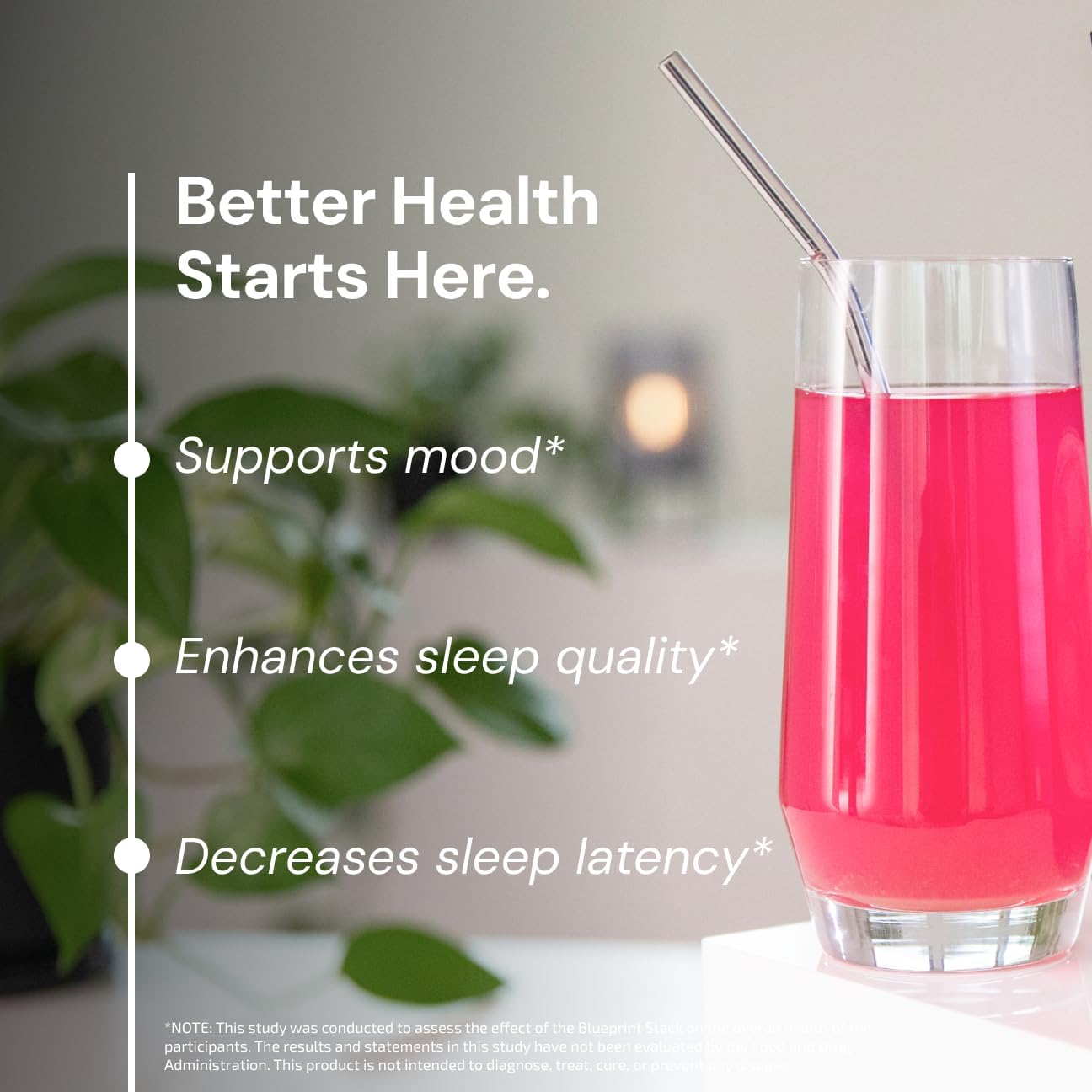 Blueprint Bryan Johnson Longevity Mix - Muscle Builder & Recovery Supplement - Promotes Focus and Balanced Mood - Magnesium, Creatine, L-Theanine, Glutathione & Vitamin C- 30 Servings, Blood Orange