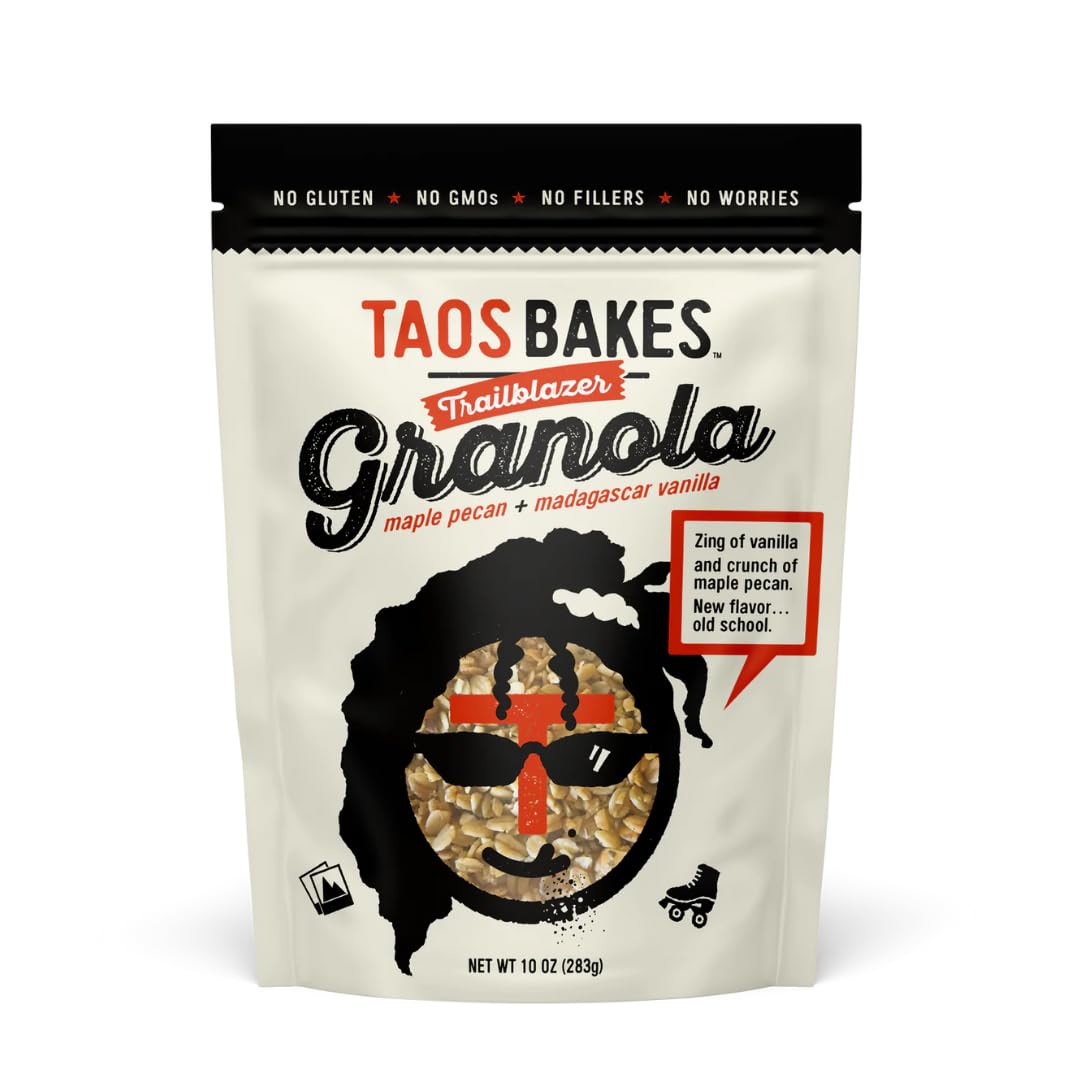 Taos Bakes - Maple Pecan & Madagascar Vanillar Granola - Crunchy Granola Breakfast Snack - Gluten Free, No GMOS, No Fillers - 10 oz (Pack of 6)