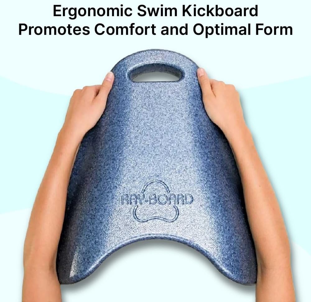 Swim Kickboard: Ergonomic for Comfort and Performance- Promotes Natural Swimming Position, Supportive Kick Board | Advanced Workout and Training Equipment for Pool