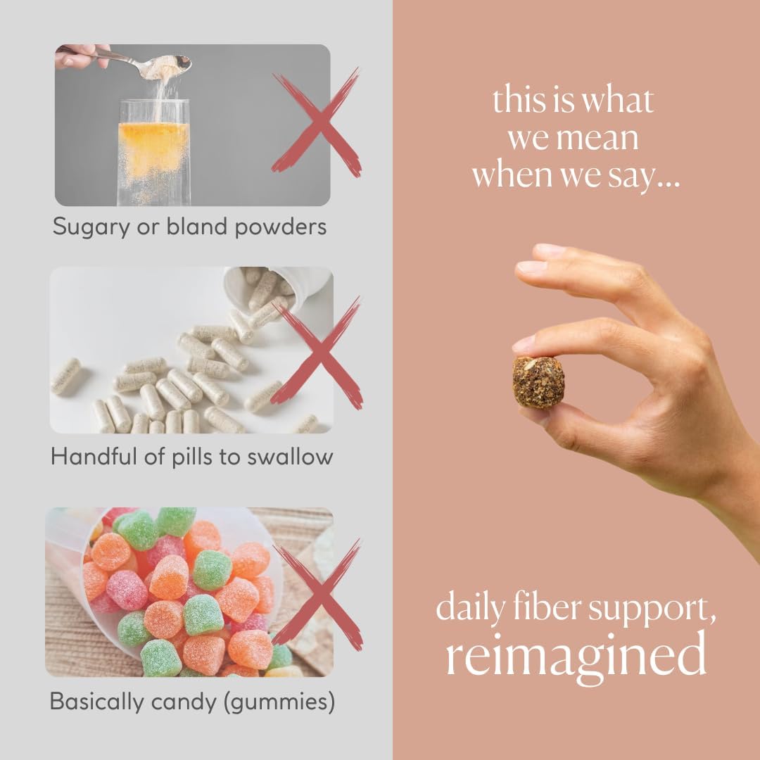 Fiber Supplement - 5g Daily Fiber Bite - Supports Regularity, Digestion and Gut Health - All Natural Ingredients, Banana Cinnamon Flavor, 30 Servings