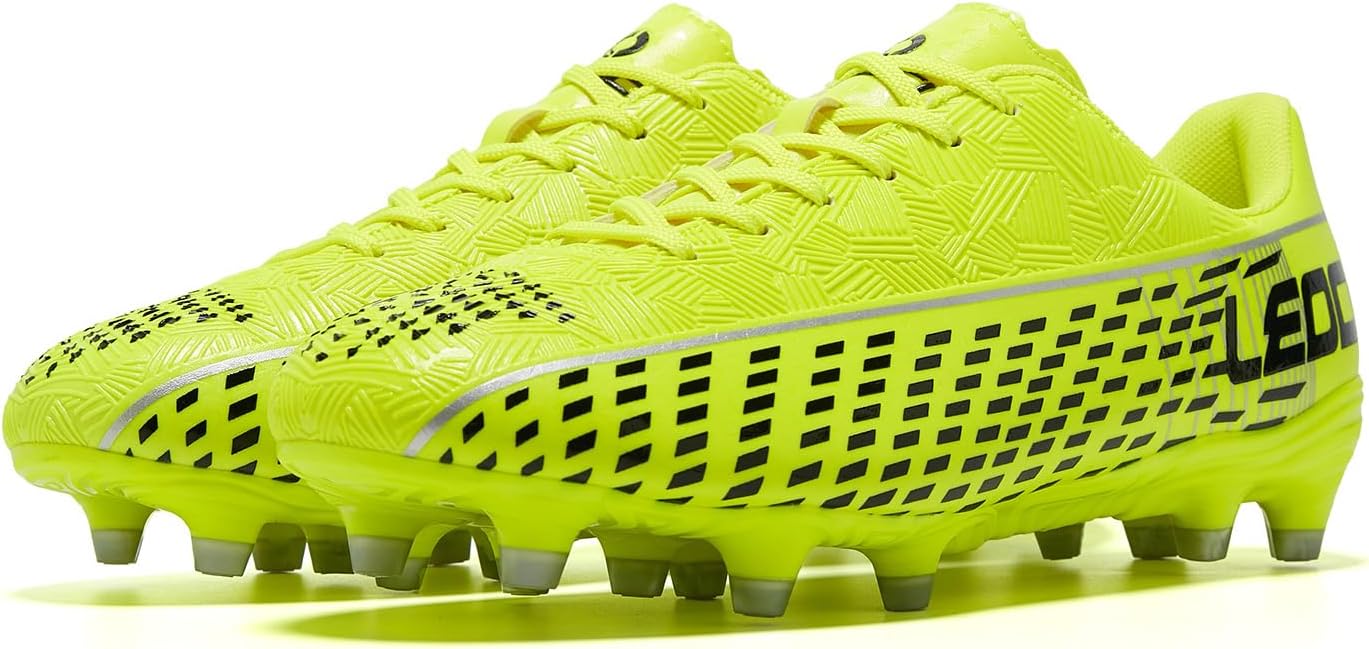 Soccer Cleats for Men's and Women's Outdoor Unisex Football Shoes Firm Rugby Boots