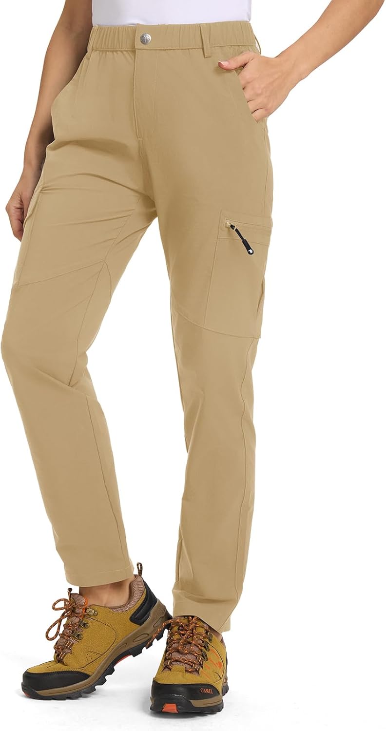 TBMPOY Women's Hiking Cargo Pants Lightweight Water Resistant Quick Dry Fishing Camping Travel Work Pant with 6 Pockets