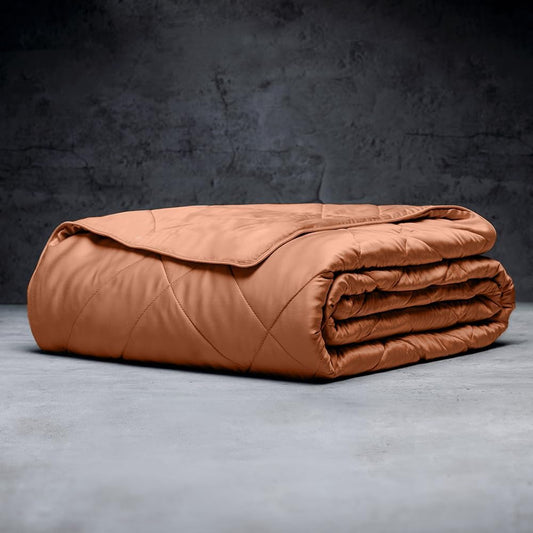 LUXOME Lightweight Blanket | 100% Rayon (Viscose) from Bamboo Fabric & Fill | King/Cal King - 98"x92" | Thermal-Regulating | Terracotta