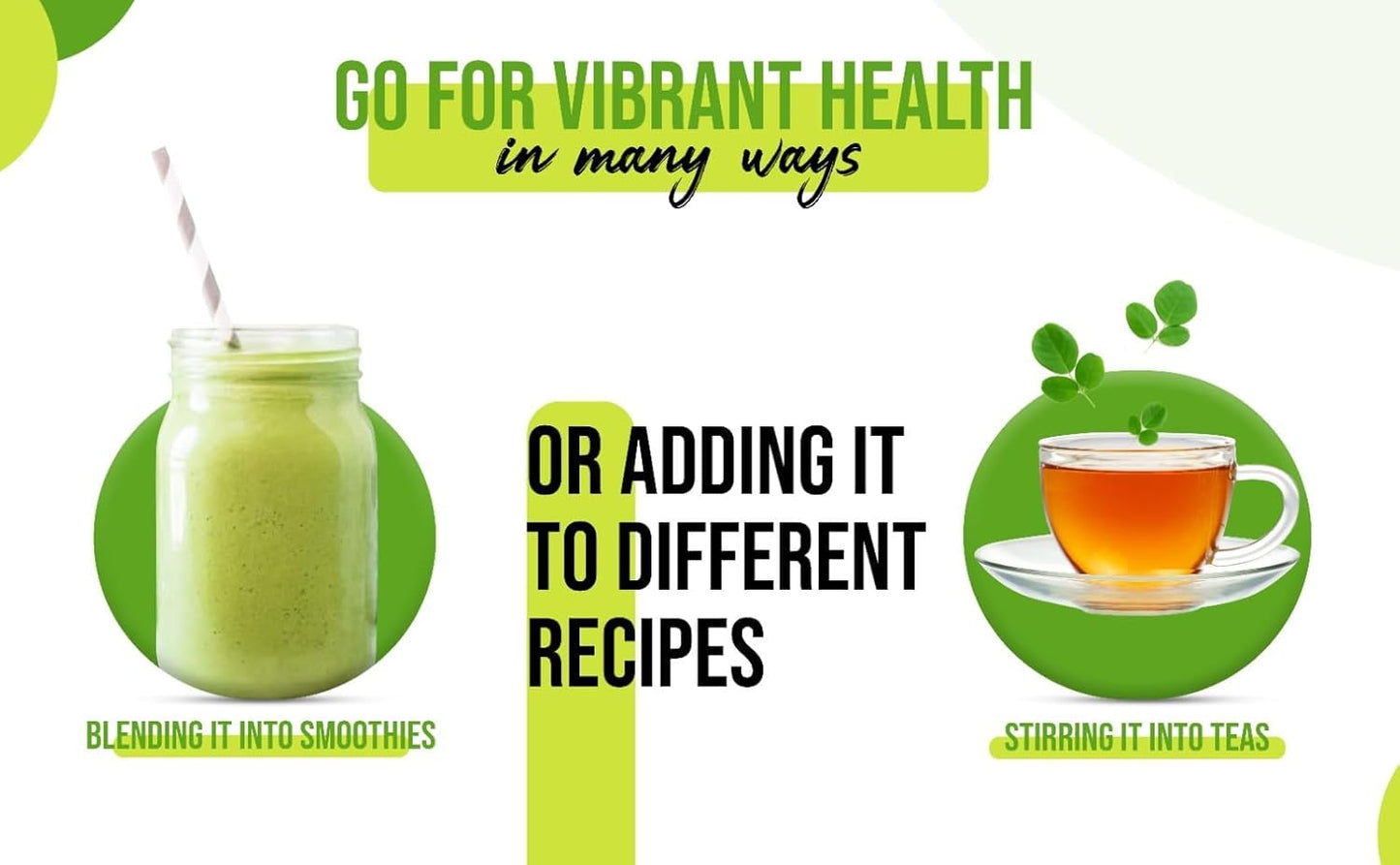 Superfood Moringa Powder – Fresh Dried Organic Moringa Leaf from Indonesia – Nutritious Greens & Complete Plant Protein – Certified USDA Organic – 170g Pouch, 42 Servings (20 Pack)