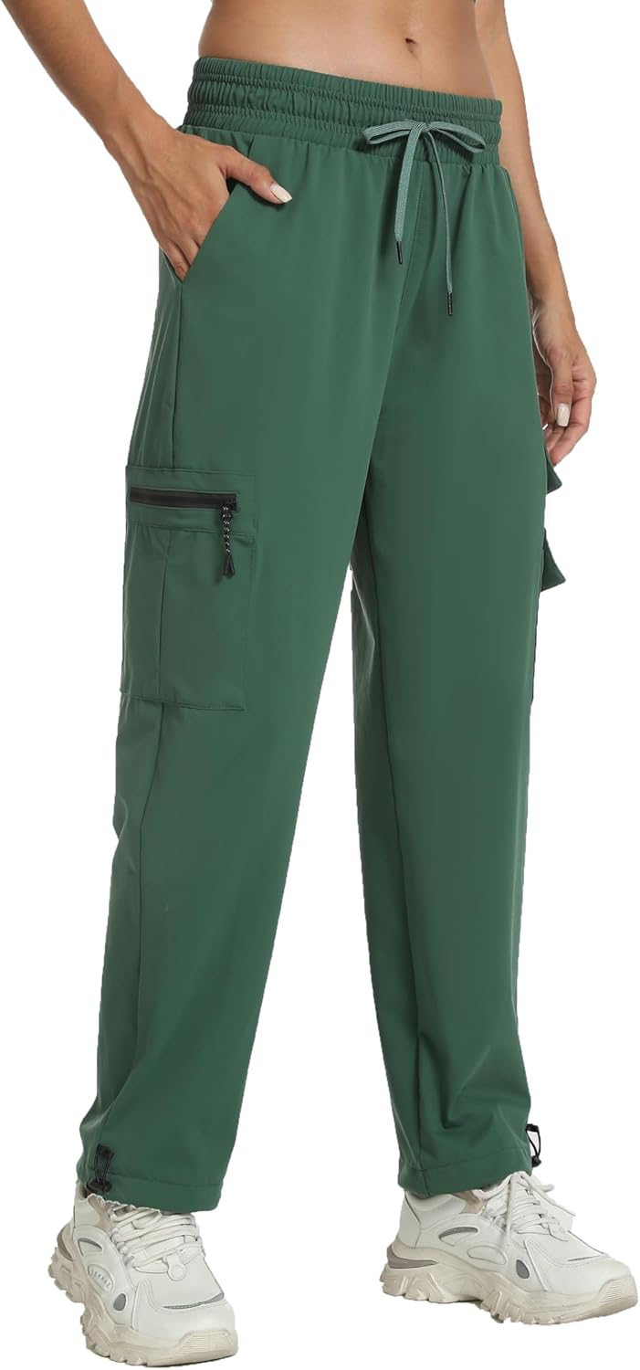 Women's Hiking Pants with Pockets - Travel Lounge Outdoor Quick Drying Lightweight Water Resistant Joggers