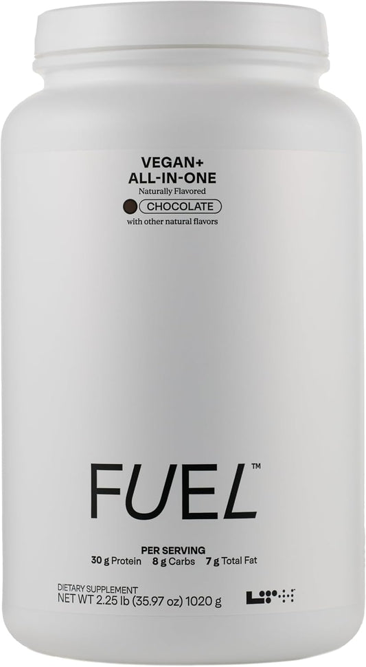 LTH Fuel Vegan & All-in-One - Trusted by Life Time Fitness Members - 30g Protein - Plant-Based Protein Meal Replacement - Vitamins, Minerals, Digestive Enzymes & Probiotics - Chocolate, 20 Servings