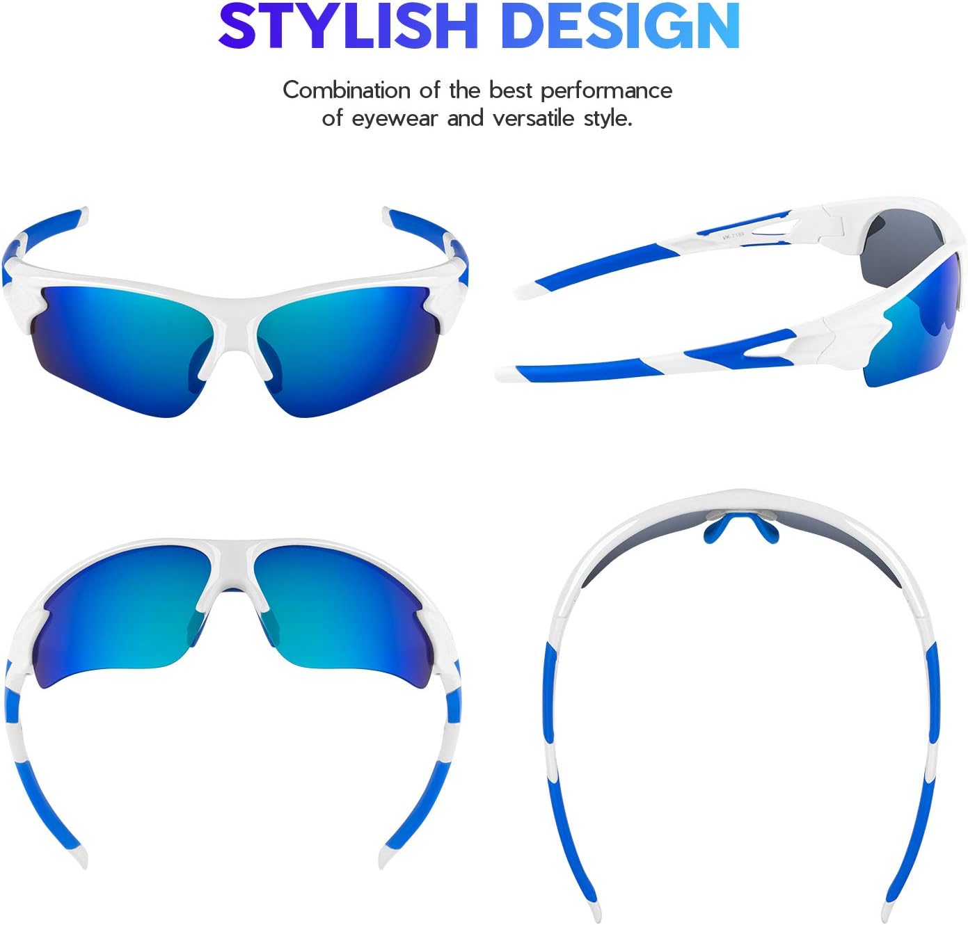 BEACOOL Polarized Sports Sunglasses for Men Women Youth Baseball Fishing Cycling Running Golf Motorcycle Tac Glasses UV400