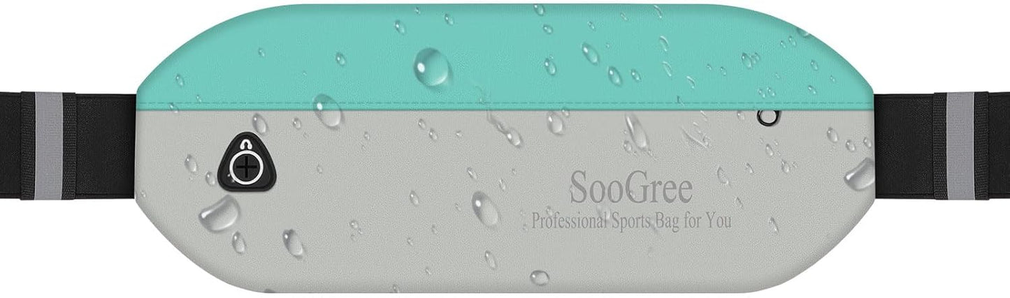 Slim Fanny Packs for Women Men,Waterproof Waist Pack with Reflective Strip Adjustable Strap,Running Belt for Sports Workout Cycling Hiking, Casual Hands-Free Wallets Phone Bag (Style 4)