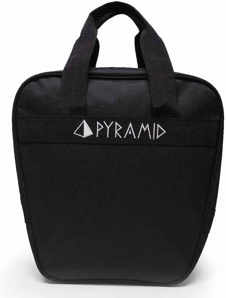 Pyramid Prime One Single Tote 1 Ball Bowling Bag with Large Padded Foam Bowling Ball Holder - Holds A Pair of Bowling Shoes (Up To US Mens Size 10)