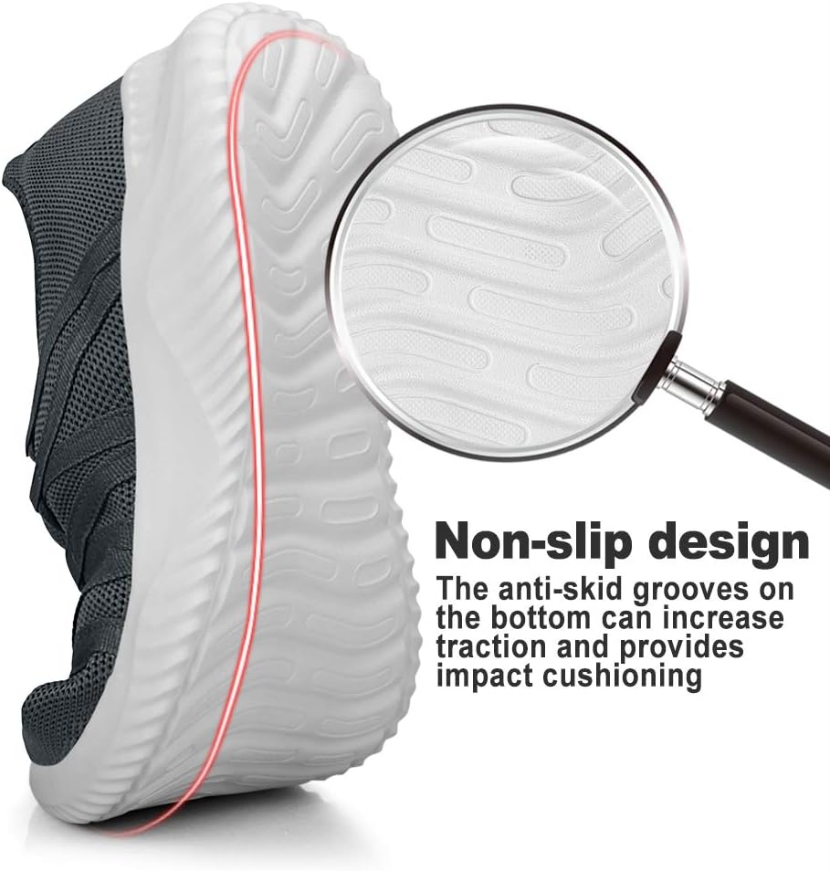 Feethit Mens Slip On Running Shoes Breathable Lightweight Comfortable Fashion Non Slip Sneakers for Men