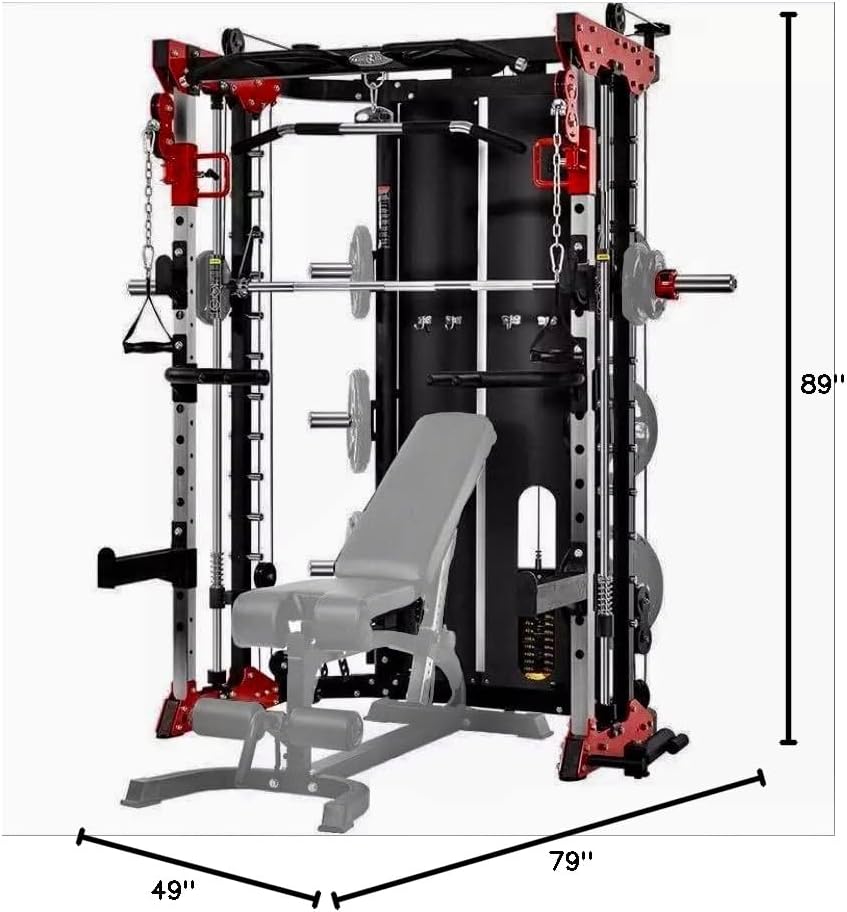 Smith Machine, Cables with Built in 160 kg Weights