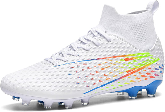 Indoor Soccer Cleats Mens Womens Turf Soccer Cleats Wide Socer Shoes FG AG TF High Ankle Football Boots