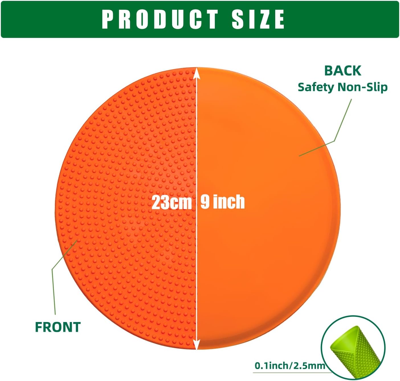 Spot Markers 4.72/9 Inch 12/24/36 Pcs Anti-Slip Agility Floor Markers,Colorful Flat Field Gym Classroom Floor Spots Set for Indoor Outdoor Soccer Basketball Sports Speed Training and Drills