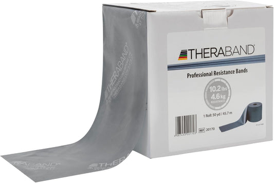 THERABAND Resistance Bands, 50 Yard Roll Professional Latex Elastic Fitness Band For Upper & Lower Body & Core Exercise, Physical Therapy, Pilates, Yoga, Stretching, Home Workouts, & Rehab