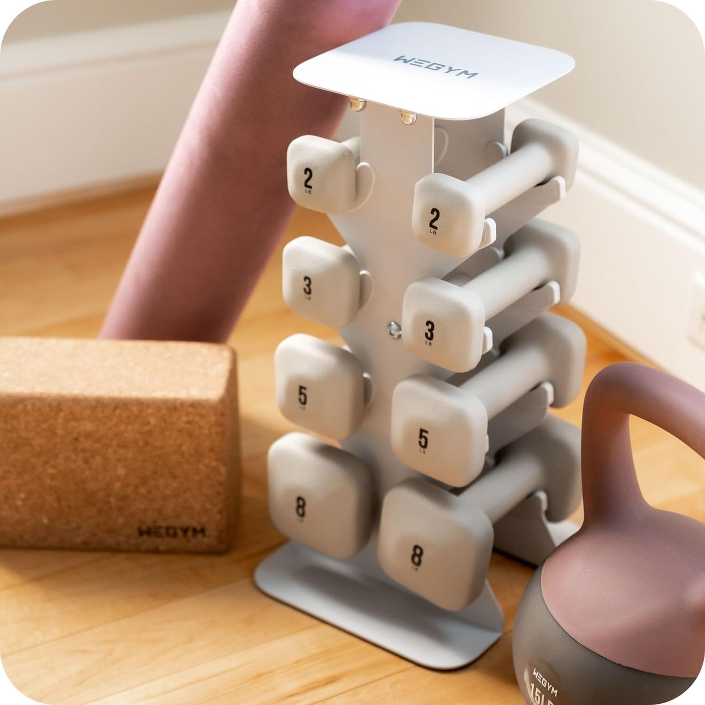 SafeGrip Dumbbells, Anti-Slip, Anti-Roll, Thick Handles, Free Weights, Square Dumbbells for Secure Workouts at Home, Weightlifting, and Personal Training