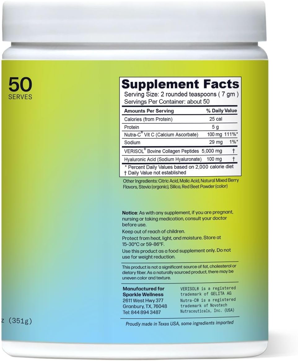 Skin Boost Plus (Mixed Berry) [50-Serves] | Collagen Powder Supplement with VERISOL Bioactive Hydrolyzed Collagen Peptides, Vitamin C & Hyaluronic Acid to Improve Skin Elasticity