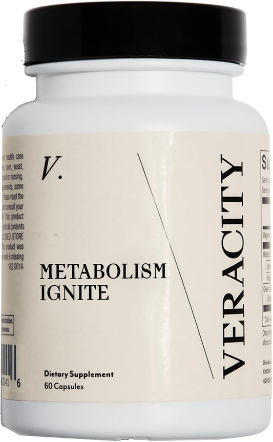 Veracity Metabolism Ignite - Boosts GLP-1 to Reduce Appetite and Cravings for Clinically Proven Weight Loss - Natural GLP-1 & Metabolic Support Supplement - Burns Fat - Side Effect Free - 30 Serving
