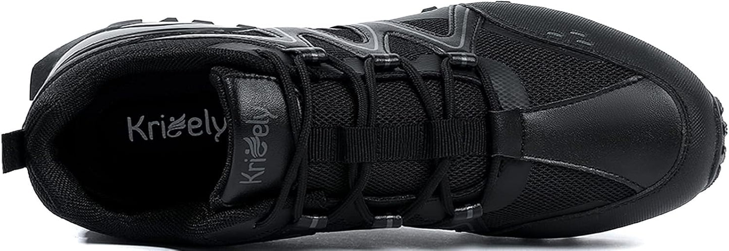 Kricely Men's Walking Shoes Breathable Lightweight Fashion Sneakers Non Slip Sport Gym Jogging Trail Running Shoes